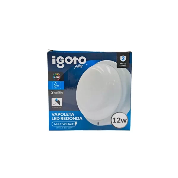 IGOTO - IG-VLR12 - Vapoleta LED - Redonda 12W - Caja