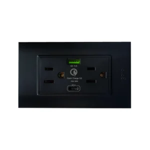 B105/2U-C-M - Toma Con Puerto Usb + Tipo C Negro Mate