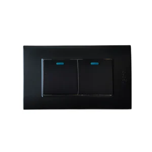 B514-M - Interruptor Doble Largo Negro Mate