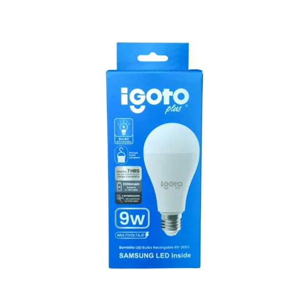 IG-BLRCS9W - Bombillo LED Recargable 9W Sansung - Imagen 4