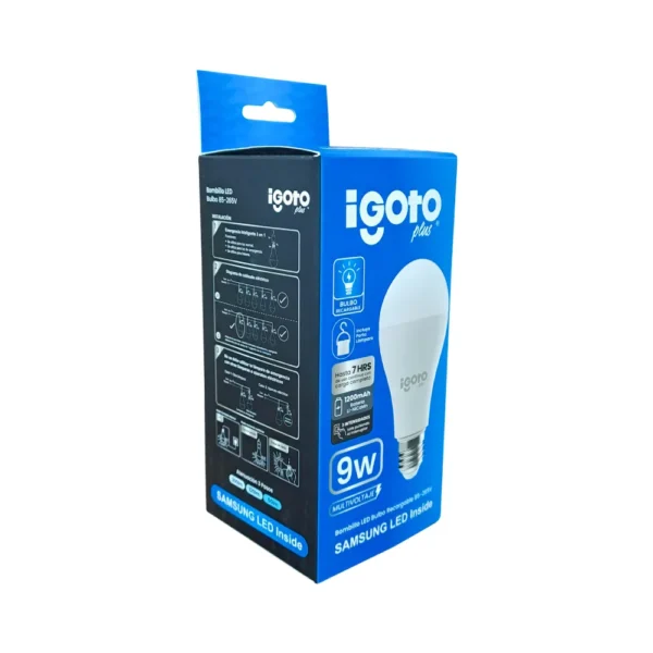 IG-BLRCS9W - Bombillo LED Recargable 9W Sansung - Imagen 5