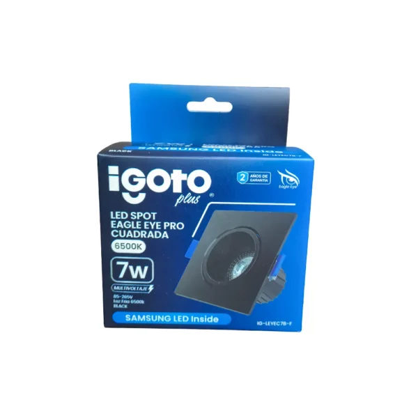 IG-LEYEC7B-F - Led Spot Light Eagle Eye Cuadrado Black 7W 6500K - Imagen 2