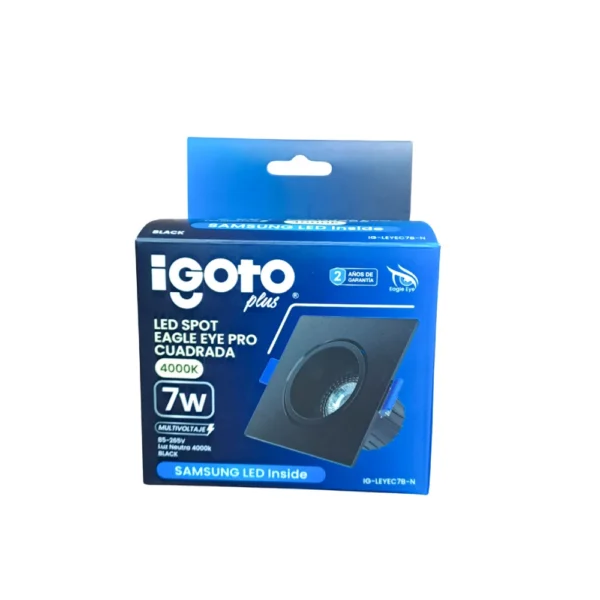 IG-LEYEC7B-N - Led Spot Light Eagle Eye Cuadrado Black 7W 4000K - Imagen 2