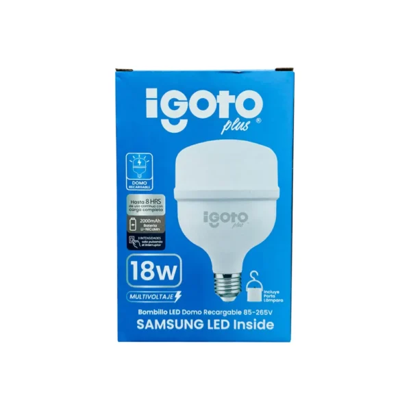 IG-BLRCS18W - Domo Led Recargable 18W - Imagen 3