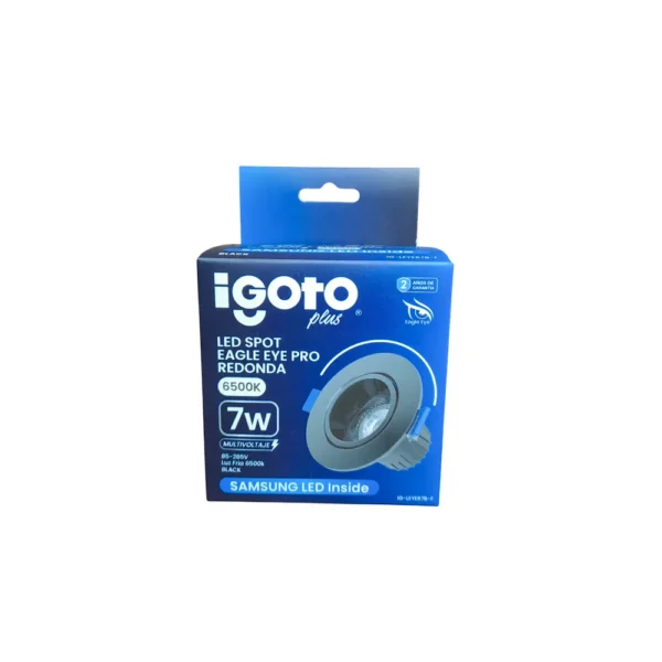 IG-LEYER7B-F - Led Spot Light Eagle Eye Redondo Black 7W 6500K - Imagen 2