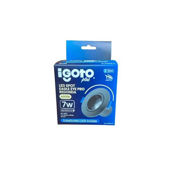 IG-LEYER7B-N - Led Spot Light Eagle Eye Redondo Black 7W 4000K - Imagen 2