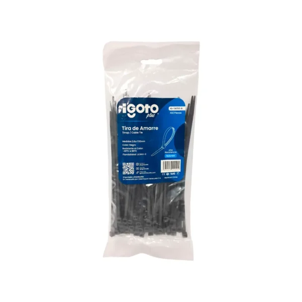 IG-TA150-B - Tira de Amarre 3.6x150mm Negro - Imagen 2