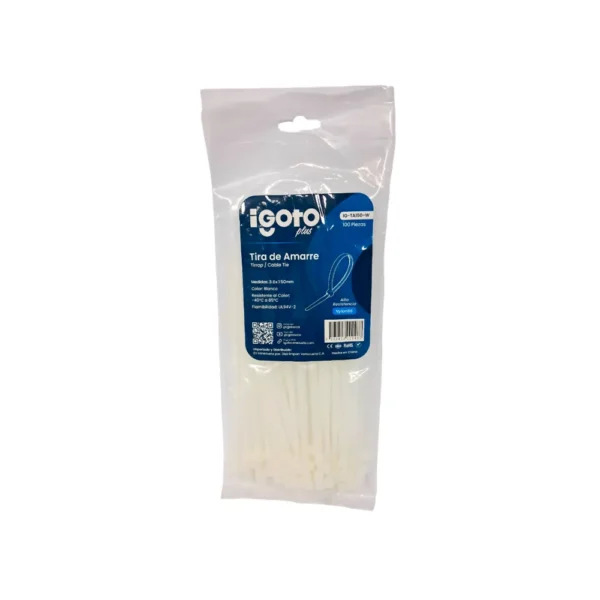 IG-TA150-W - Tira de Amarre 3.6x150mm Blanco - Imagen 2
